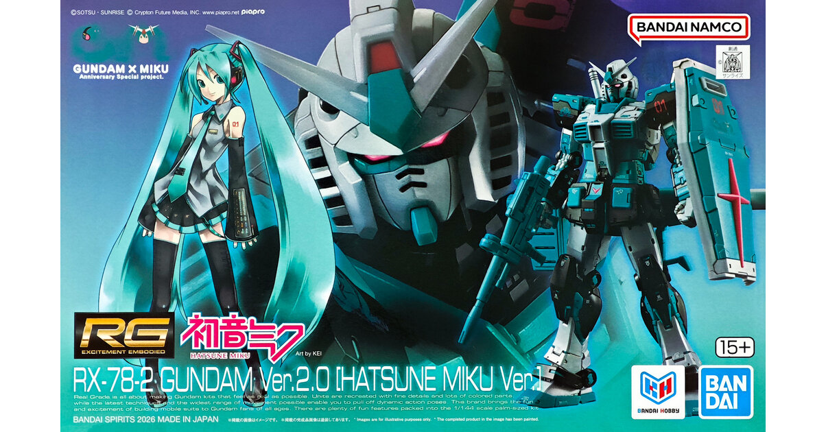 Bandai RG 1/144 RX-78-2 Gundam Ver.2.0 Hatsune Miku